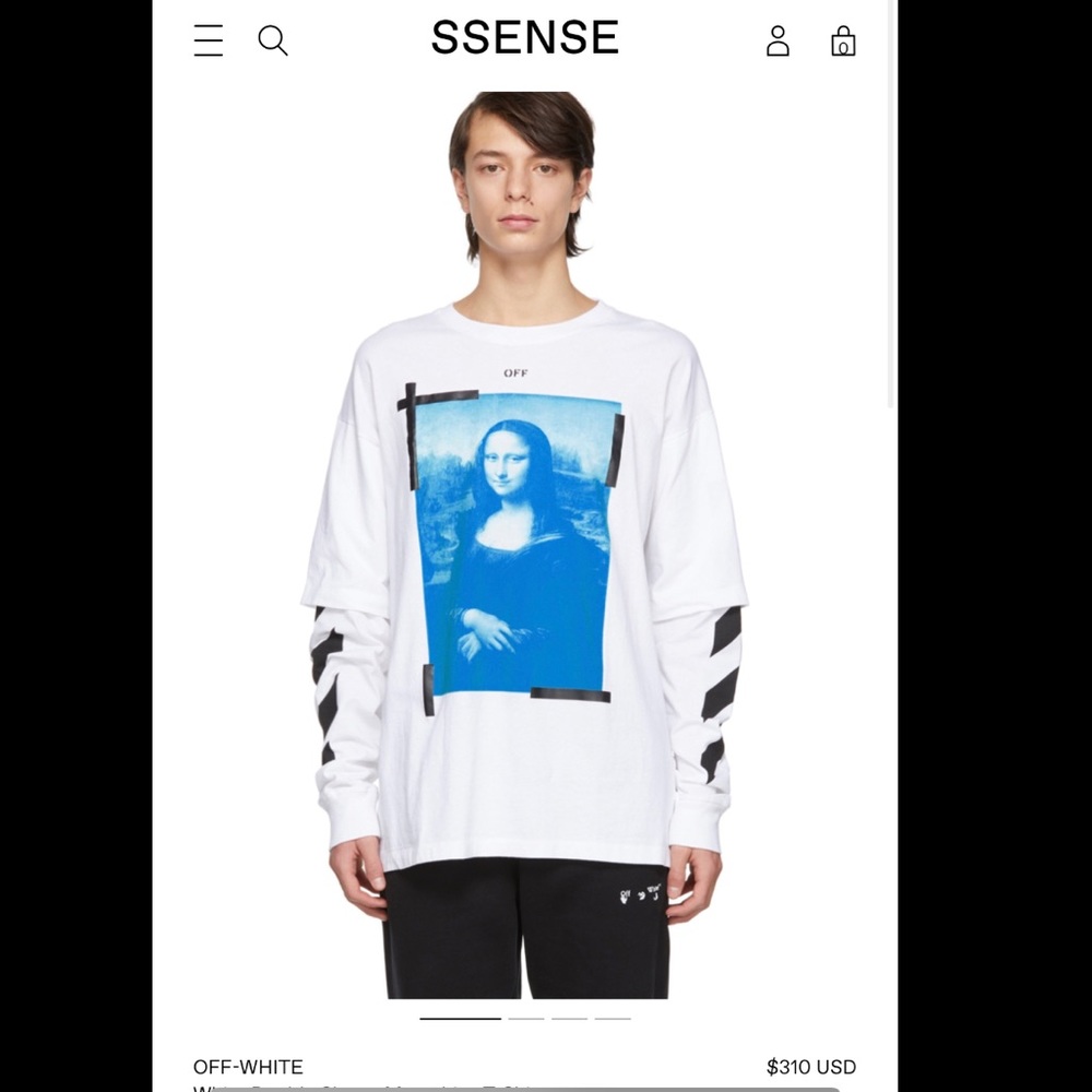 OFF WHITE Mona Lisa t-shirt size LRG